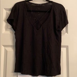 Black Distressed T-shirt